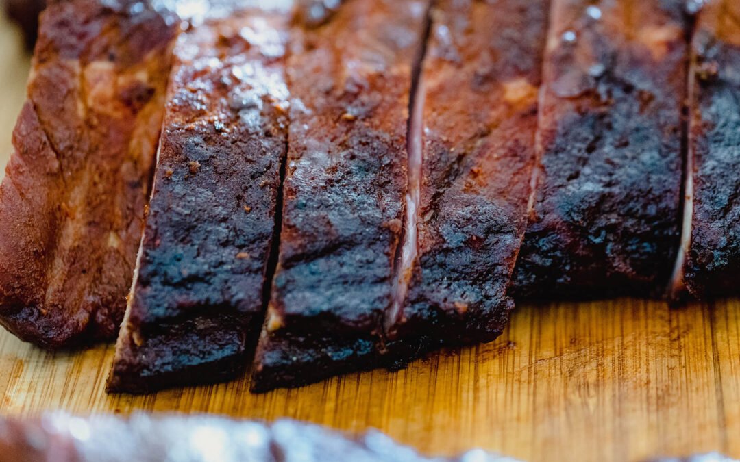 Costillas con salsa de miel y soja