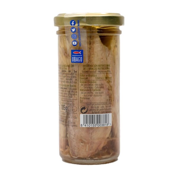 Filetes de Caballa del Sur - Ubago - Con aceite de oliva- 105 gr - Imagen 4
