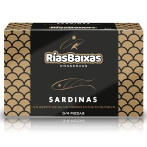 Sardinas en Aceite oliva ecológico 3/4 piezas Rias Baixas 120 gr