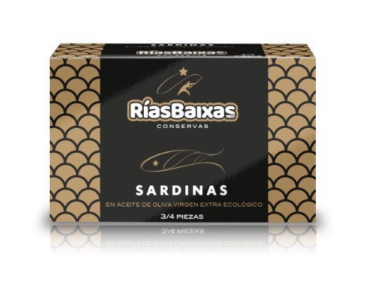 Sardinas en Aceite oliva ecológico 3/4 piezas Rias Baixas 120 gr
