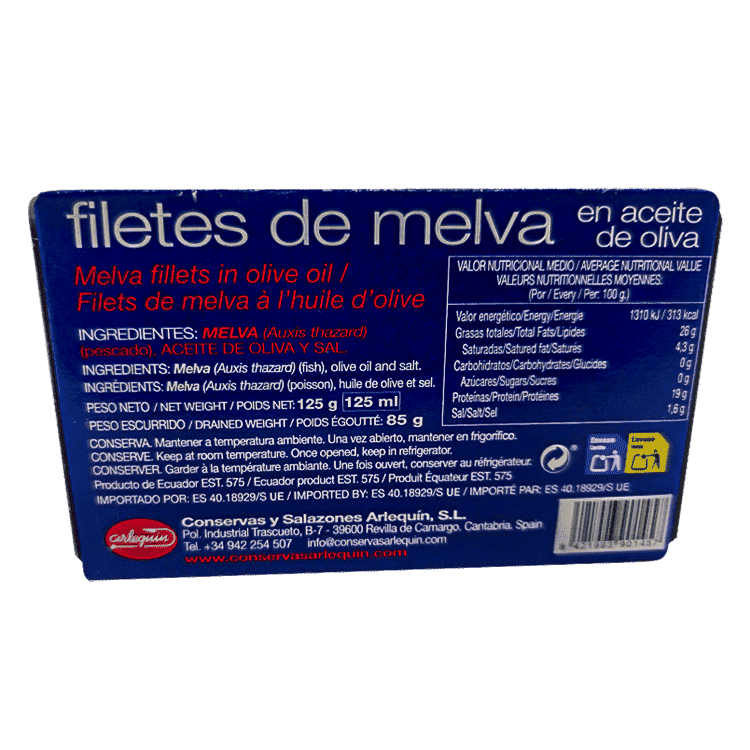 Melva Arlequín aceite de oliva 120 gr - Imagen 2