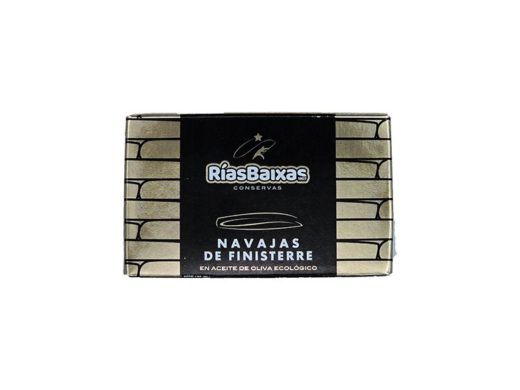 Navajas de Finisterre en aceite de oliva ecológico Rias Baixas 115 gr