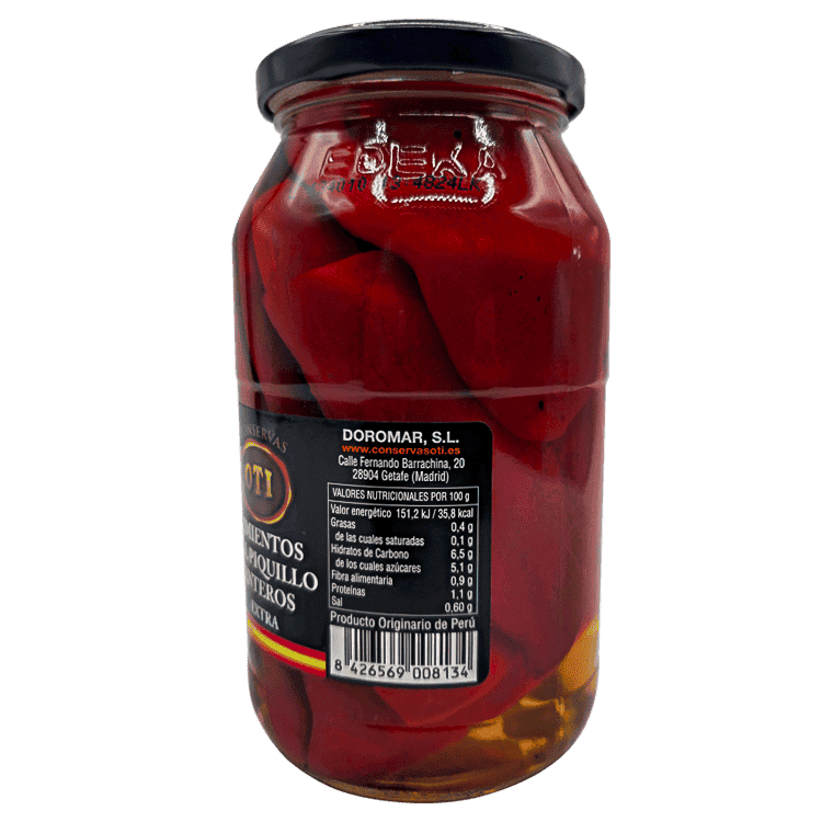 Pimientos piquillo enteros Oti - Imagen 3